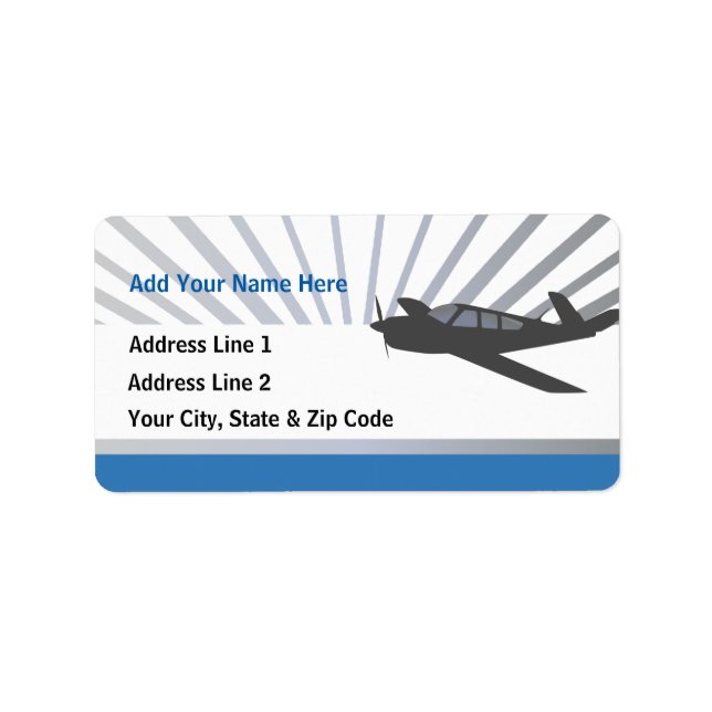 Beechcraft Aircraft Adressetikett (Framsidan)