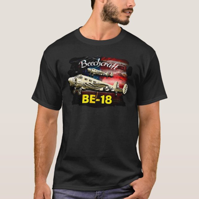 Beechcraft B-18 GA-flygplan T Shirt (Framsida)