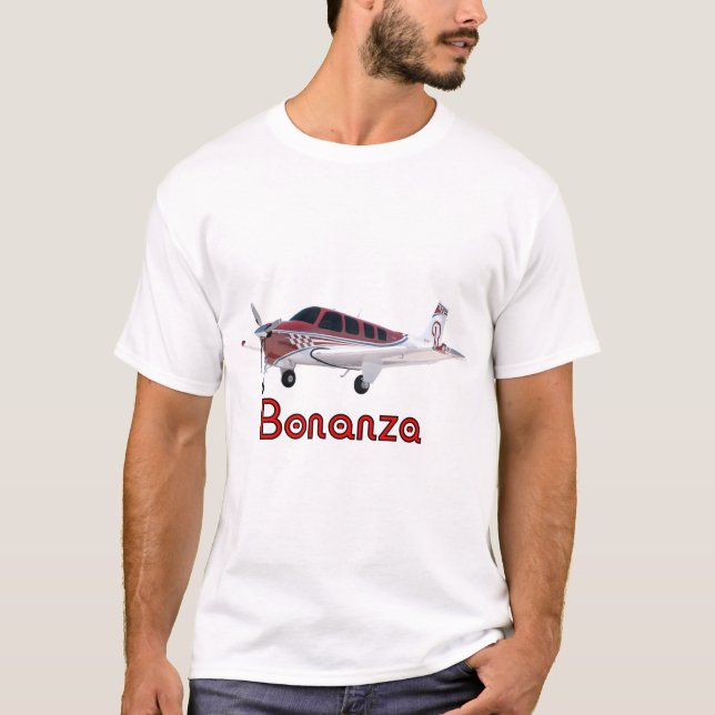 Beechcraft Bonanza flygplan  T Shirt (Framsida)