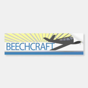Beechcraft flygplan bildekal