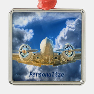 Beechcraft modellerar kickdesign för flyga 18 julgransprydnad metall