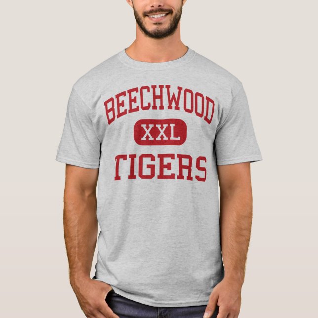 Beechwood - tigrar - kick - fort Mitchell Kentucky T-shirt (Framsida)