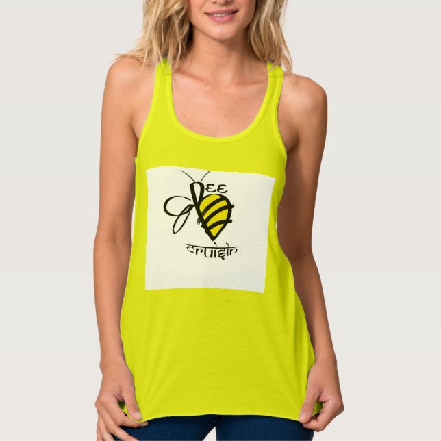 BeeCruisin Women's RacerBack-Tanktopet Linne Med Racerback (Framsida)