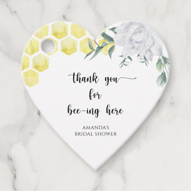 Beee tack för att du är här  gåvor etiketter (Framsida)