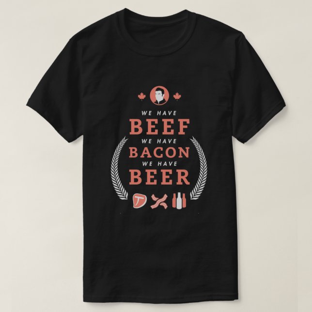 Beef Bacon Beer Classic T Shirt (Design framsida)