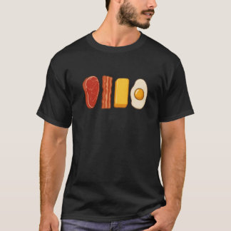 Beef Bacon Smör & Ägg Keto Carnivore Diet T Shirt