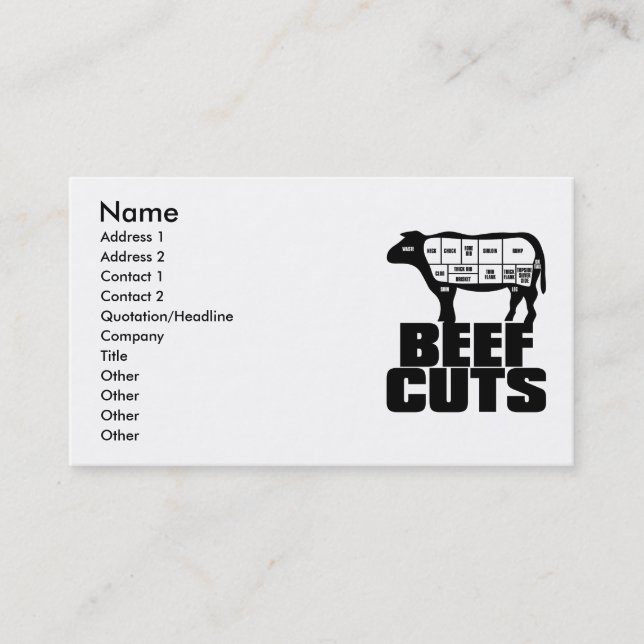 Beef_Cuts Visitkort (Framsida)