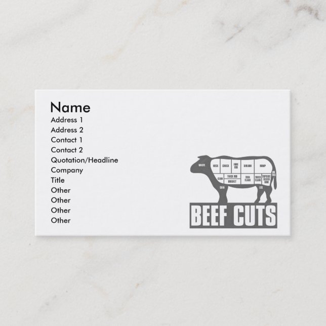 Beef_Cuts Visitkort (Framsida)