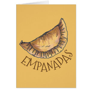 Beef Empanadas Latin American Spansk Pastry Food Hälsningskort