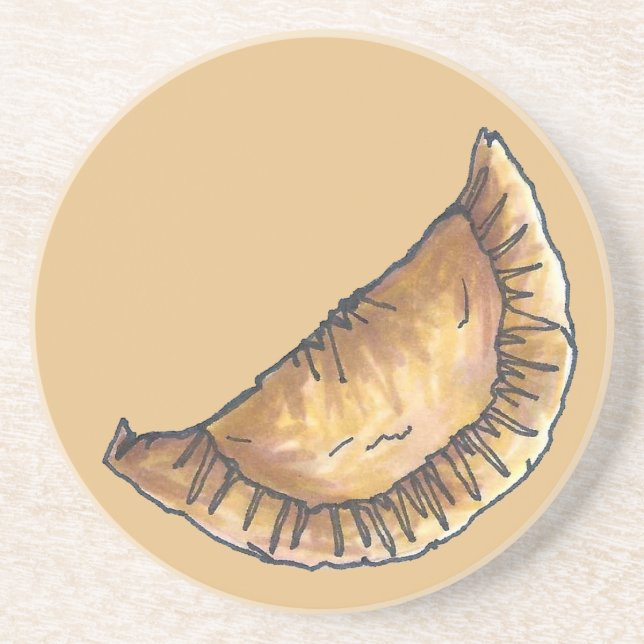 Beef Empanadas Spanska latinamerikanska livsmedels Underlägg Sandsten (Framsidan)