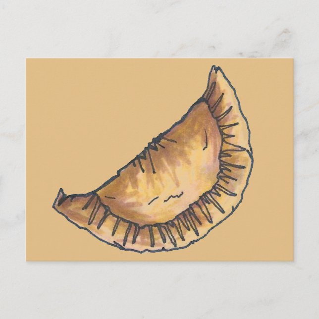 Beef Empanadas Spanska latinamerikanska livsmedels Vykort (Framsida)