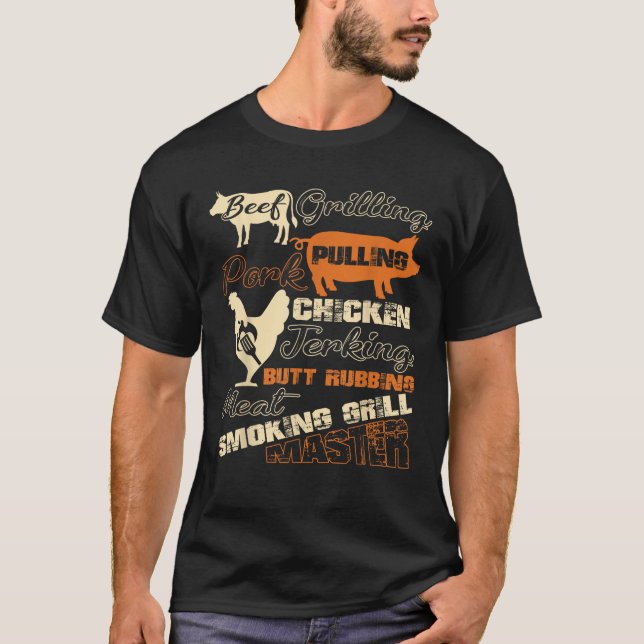 Beef Grilling Gris Pulling Chicken Jerking T Shirt (Framsida)