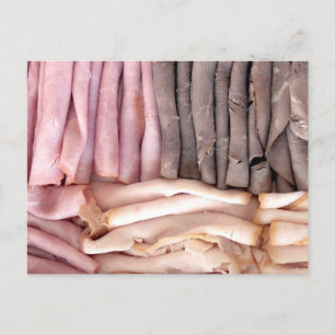 Beef Ham Turkey Platter Vykort