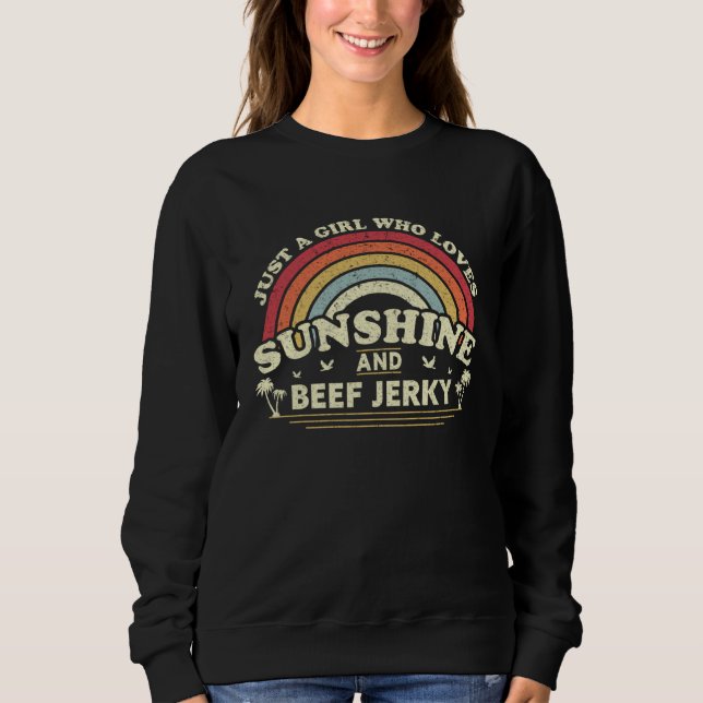 Beef Jerky  A Girl Who Loves Sunshine And Beef Jer T Shirt (Framsida)