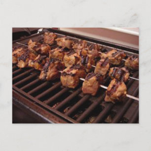 Beef Kabobs på grillkortet Vykort
