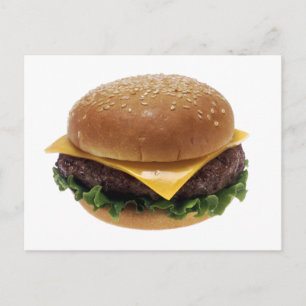 Beef Patti Sandwich Lunch Food Cheeseburger Vykort