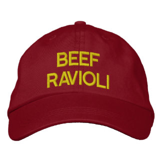 Beef Ravioli Embroized Hat Broderad Keps