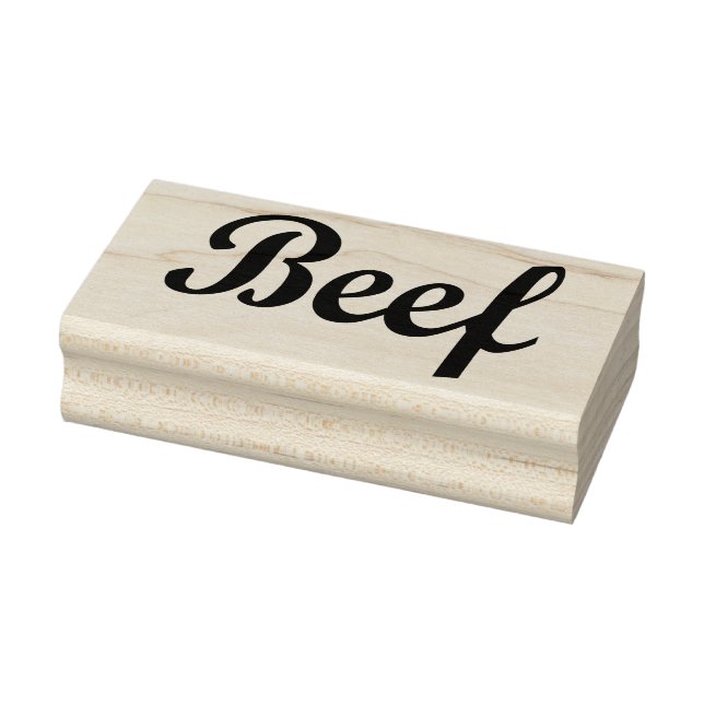 Beef Typography Rubber Art Frimärke Stämpel (Stämpel)
