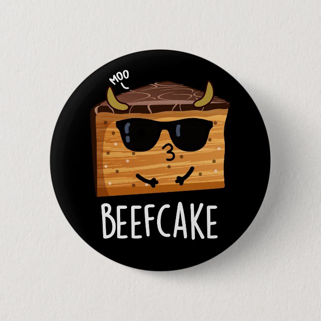 Beefaka Funny Cake Pun Mörk BG Knapp (Framsida)