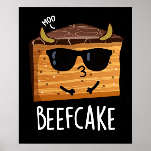 Beefaka Funny Cake Pun Mörk BG Poster