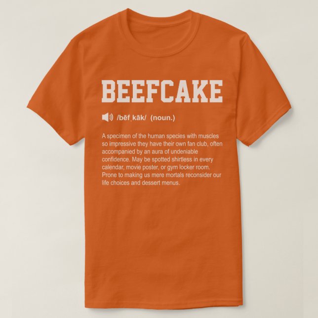 Beefaka Funny Dictionary Gym Betydelse T Shirt (Design framsida)