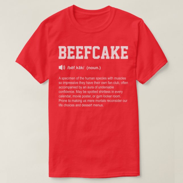 Beefaka Funny Dictionary Gym Betydelse T Shirt (Design framsida)