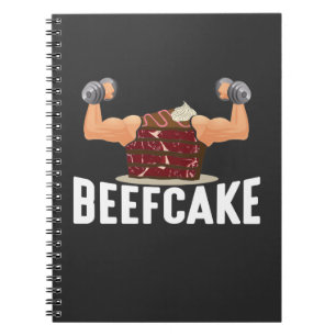 Beefaka Musslan Cake Bodybuilder Weightlift Pu Anteckningsbok