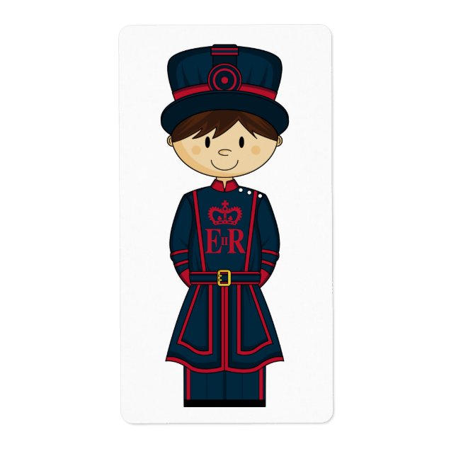 Beefeater Guard Sticker-etikett Fraktsedel (Framsidan)