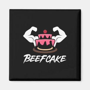 Beeftårta Gym Fitness Muscle Cake Weightlift Bod Magnet