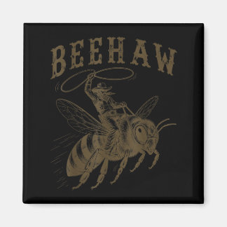 Beehaw Cowboy Western Skämt Rollig Biskopare Magnet