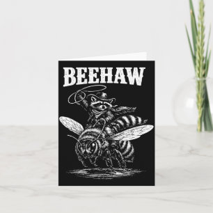 Beehaw Rolig Cowboy Tvättbjörn Ridande Biet Wester Kort