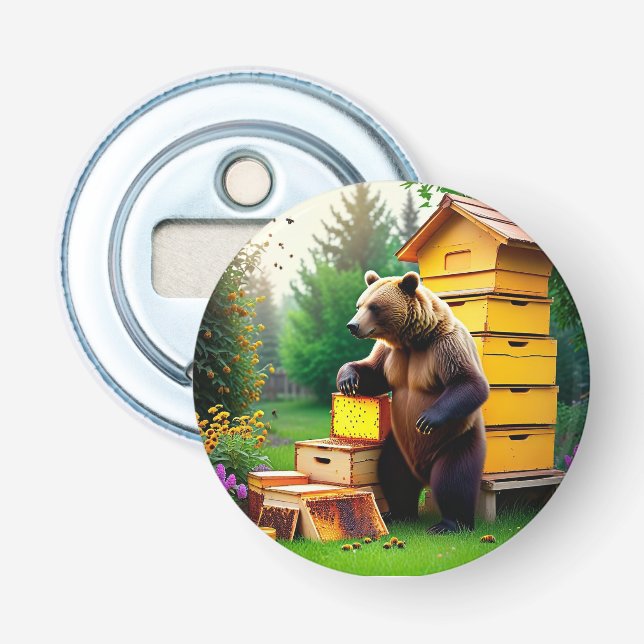 Beehive Bear Flaska-öppnare Flasköppnare (Framsidan)