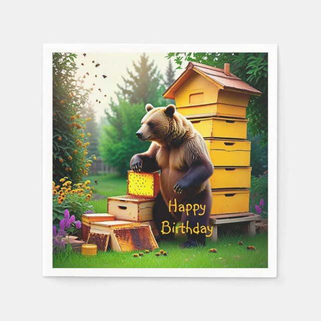 Beehive Bear Pappersservett (Framsidan)