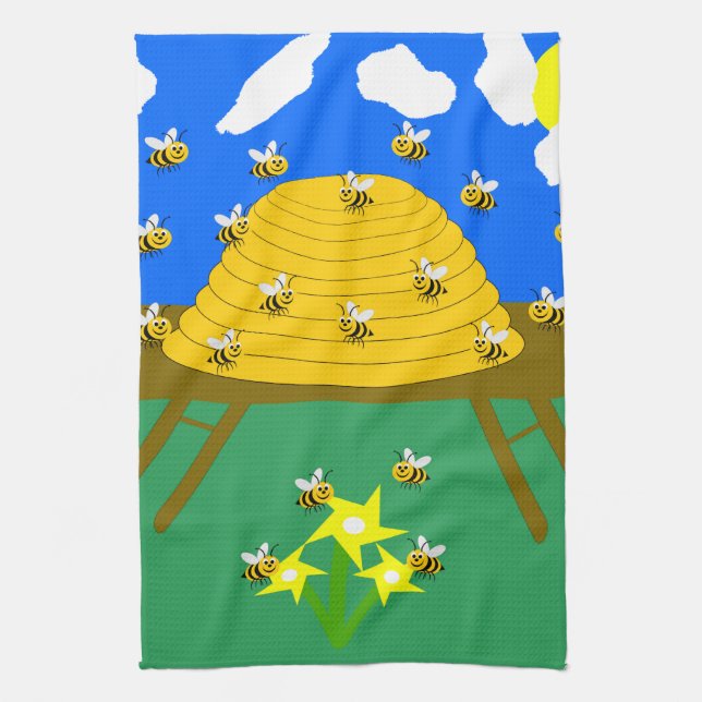 Beehive Design Kitchen Towel Kökshandduk (Vertikal)