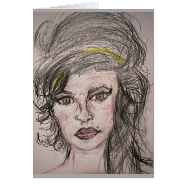 Beehive Girl Hälsningskort (Framsidan)