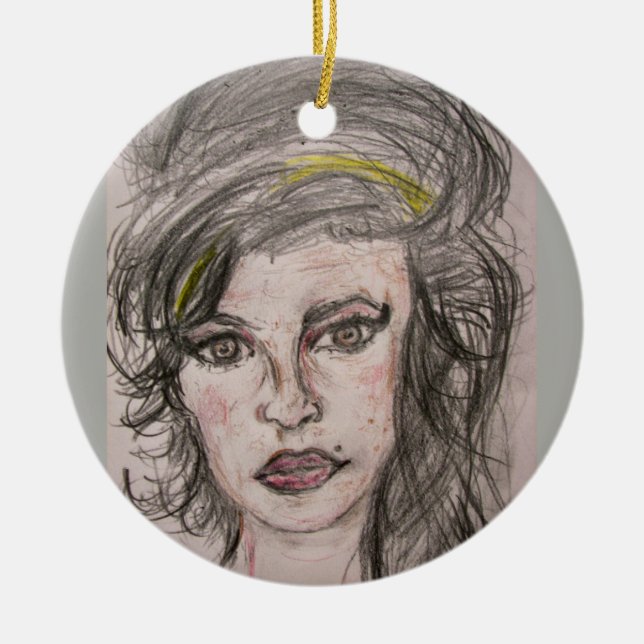 Beehive Girl Julgransprydnad Keramik (Framsidan)