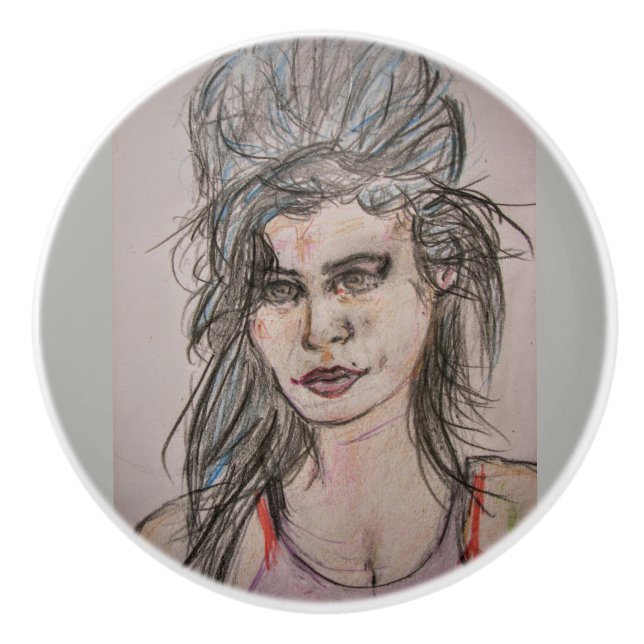 Beehive Girl Walking Knopp (Framsidan)