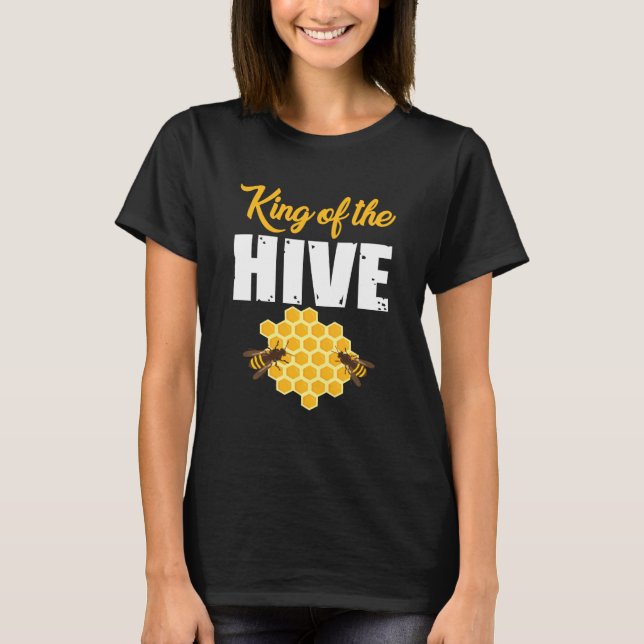 Beehive Kung Underbar biodlingsbin T Shirt (Framsida)