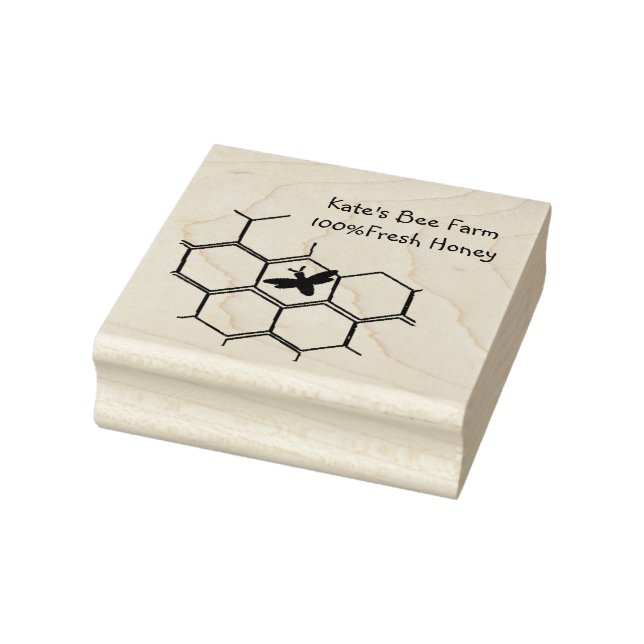 Beehive och Bee Art Frimärke Stämpel (Stämpel)
