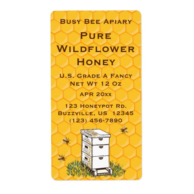 Beehive och Honeycomb Personlig Apiary #3 Fraktsedel (Framsidan)