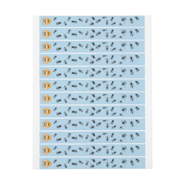 Beehive Tamper-säker säkerhetsförsegling Cornblomm Etikettband (Ark)