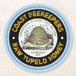 Beehive Tupelo Baby Blue Papper Underlägg Kvadrat