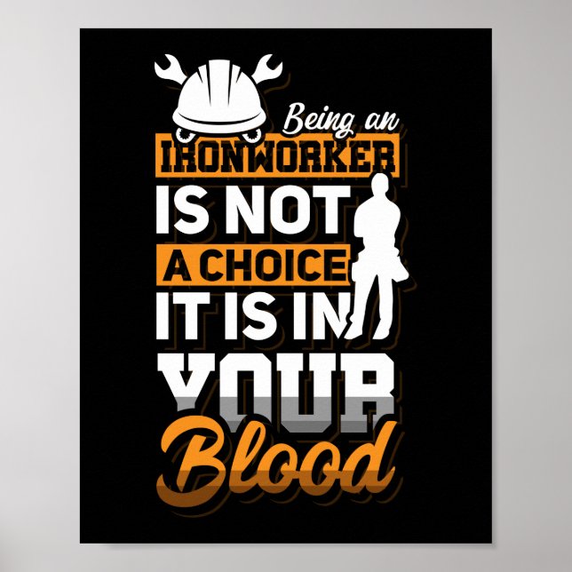 Beein An Ironworking Construction Welder Gift Idea Poster (Framsidan)
