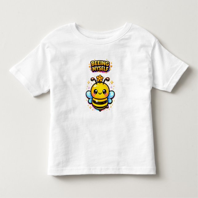 Beeing Myself Bee – Cute Toddler Girl T-Shirt (Framsida)