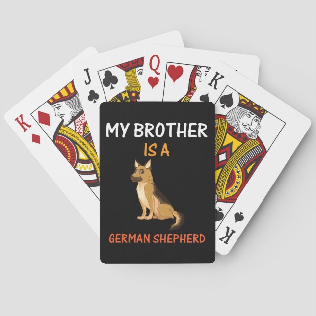 Beekeeper Art My Brother Is A German Shepherd Casinokort (Baksidan)