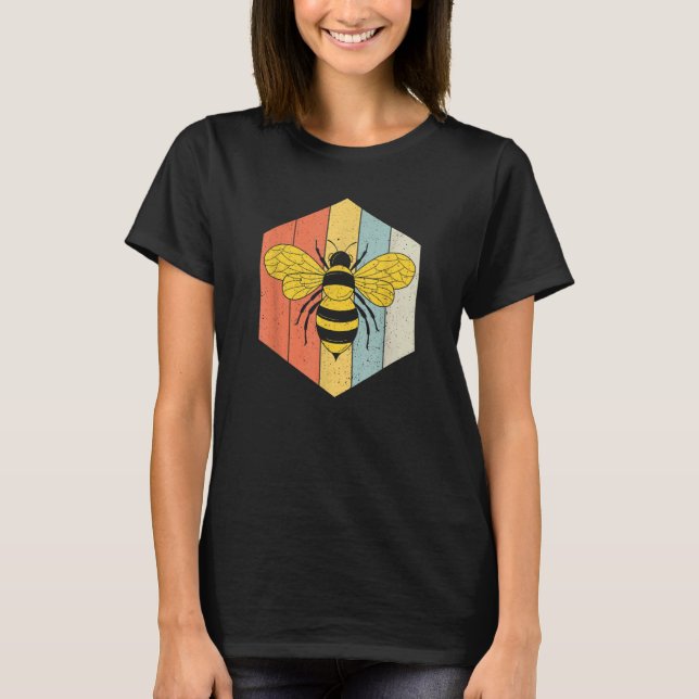 Beekeeper Beekeeping Bumblebee Vintage Retro Bees T Shirt (Framsida)