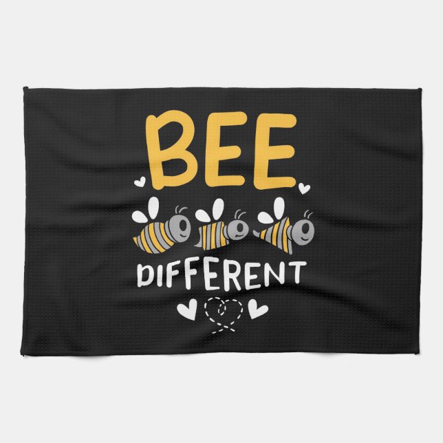 Beekeeper Gift | Bee Different Kökshandduk (Horisontell)