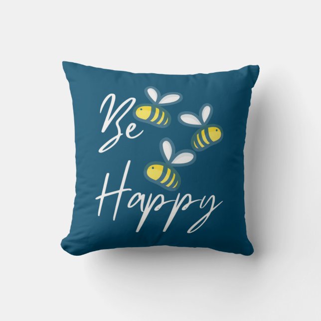 Beekeeper Gift | Beekeeper Be Happy Kudde (Framsida)