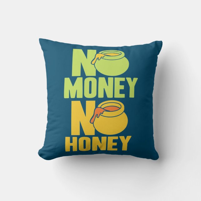 Beekeeper Gift | Beekeeper No Money No Honey Kudde (Framsida)