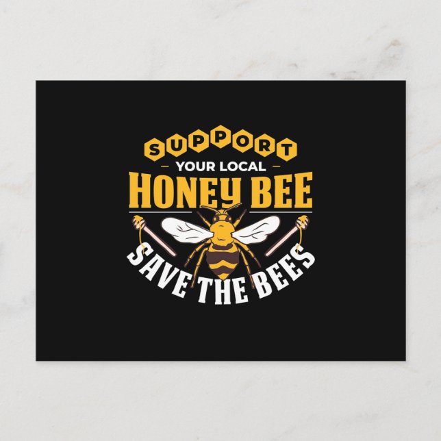 Beekeeper Gift | Honey Bee Save The Bees Vykort (Framsida)